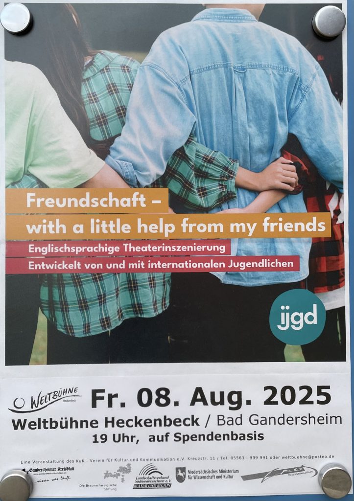 Freundschaft - with a little help from my friends (Englisches Theater) @ Weltbühne Heckenbeck